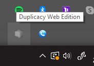 Duplicacy - Hidden Icon